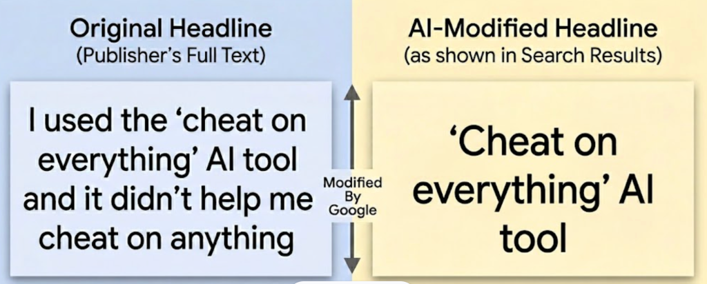 Google Search is now using AI to replace headlines